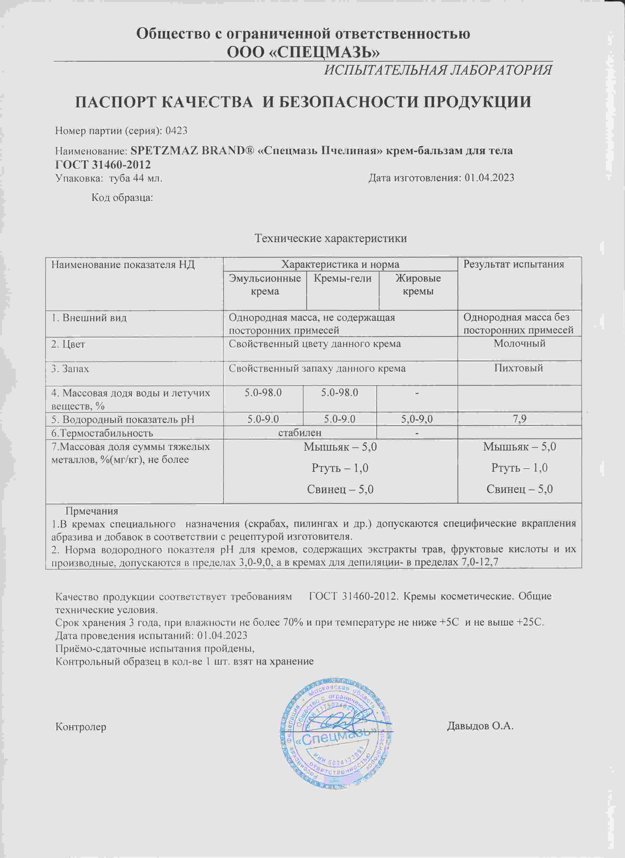 Паспорт №042023
